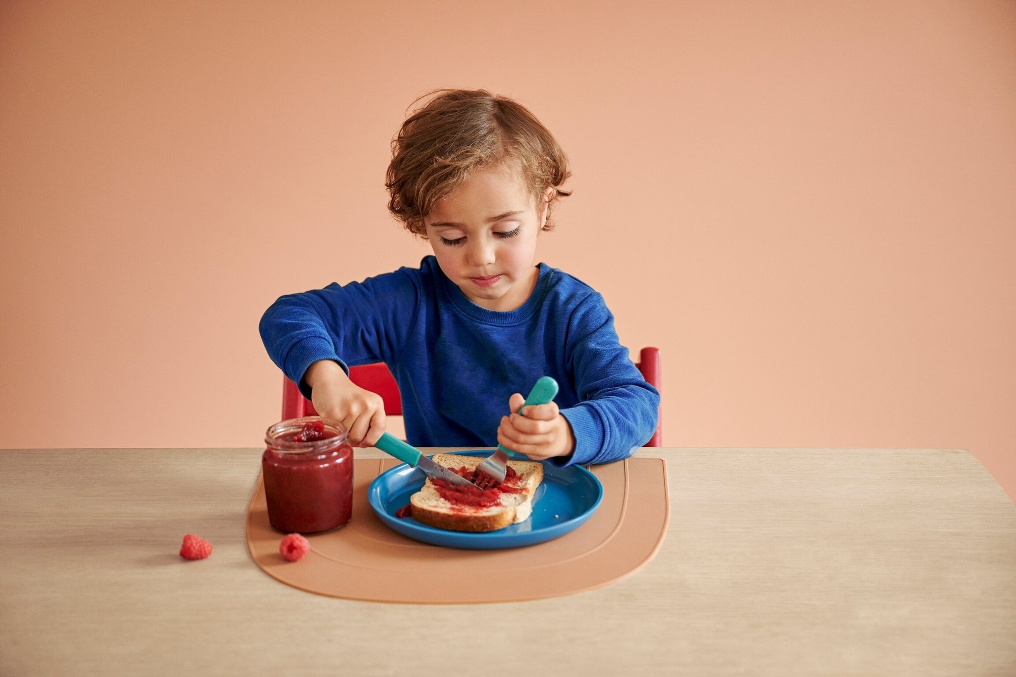 Mepal Mio - Assiette pour enfants - peut être mise au micro-ondes - Bleu  profond 
