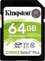 Kingston Kingston Canvas Select Plus - Flashgeheugenkaart - 64 GB - Video Class V10 / UHS-I U1 / Class10 - SDXC