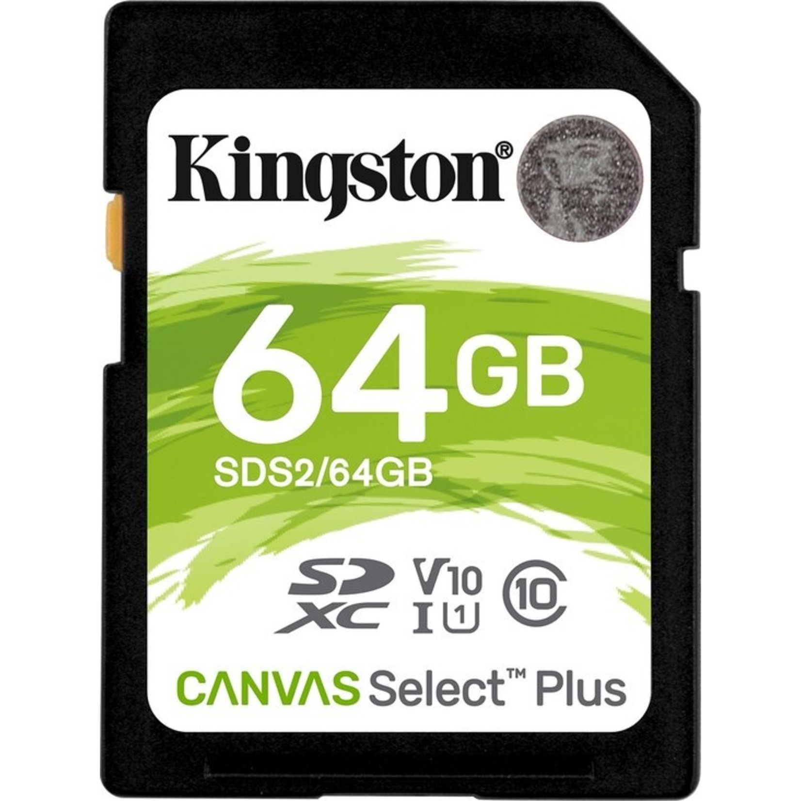 Kingston Zonder Verpakking - Met garantie - Origineel Canvas Select Plus - Flashgeheugenkaart - 64 GB - Video Class V10 / UHS-I U1 / Class10 - SDXC