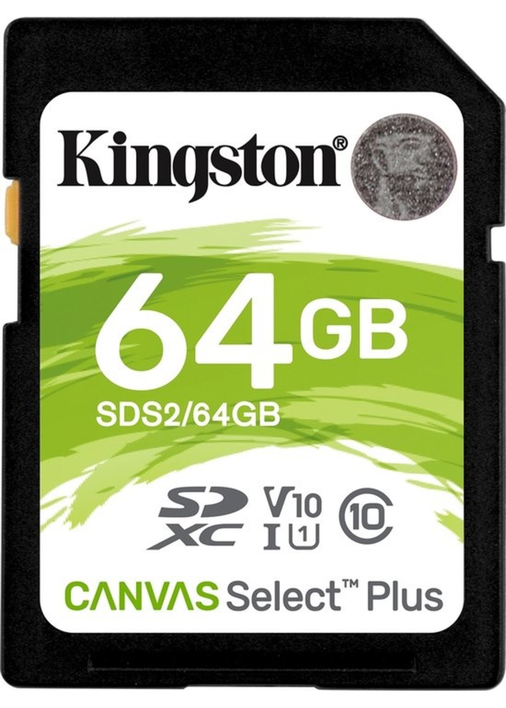 Kingston Kingston Canvas Select Plus - Flashgeheugenkaart - 64 GB - Video Class V10 / UHS-I U1 / Class10 - SDXC