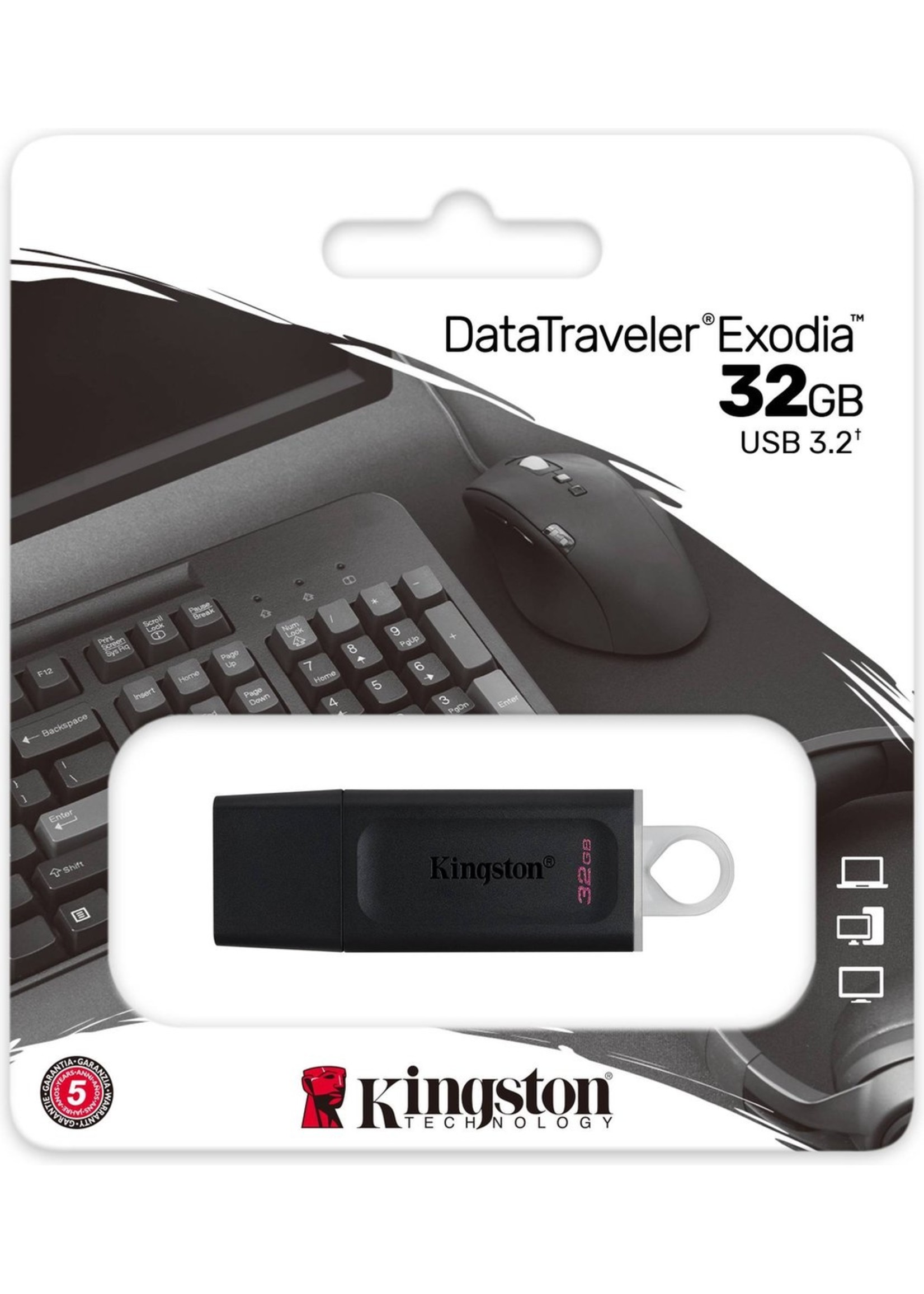 Kingston Kingston USB stick opslag van 32 GB - DataTraveler Exodia 32GB USB 3.2 Flash Drive DTX/32GB