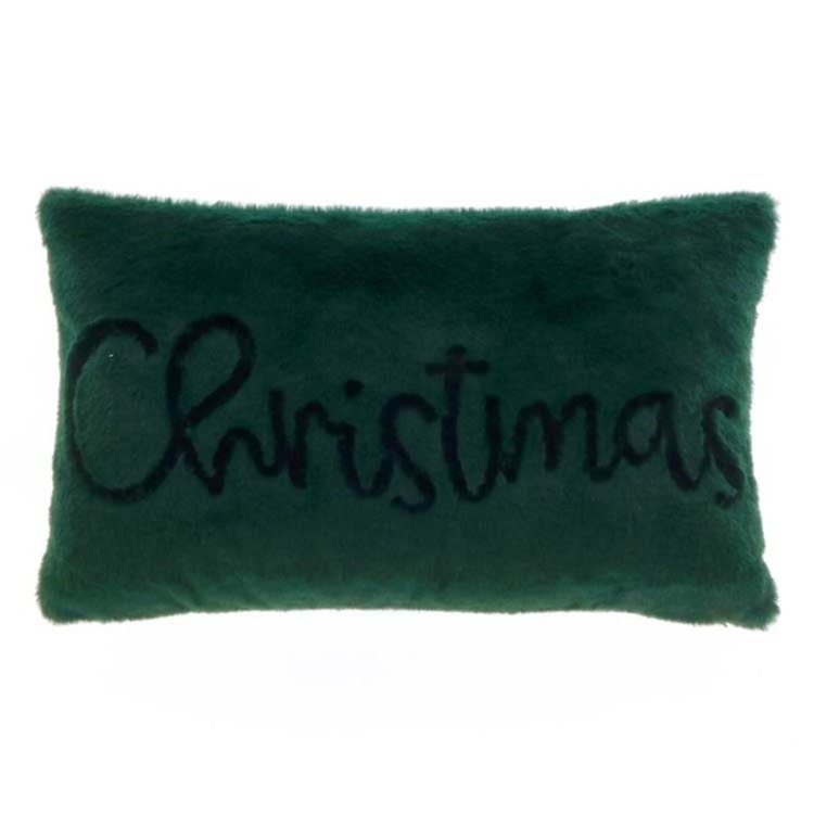 Kussen Christmas 30x50cm dark green