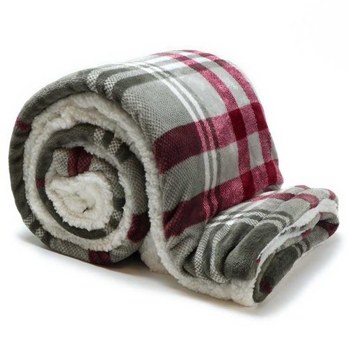 Larsson plaid 150x200cm grey/red Larsson plaid 150x200cm grey/red