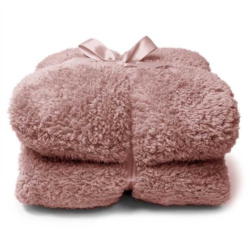 Teddy plaid 150x200cm oud roze Teddy plaid 150x200cm oud roze