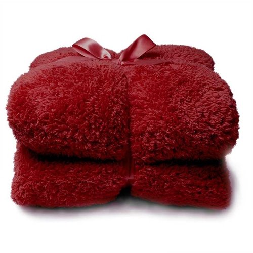Teddy plaid 150x200cm red Teddy plaid 150x200cm red