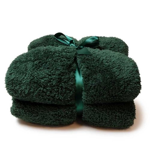 Teddy plaid 150x200cm dark green Teddy plaid 150x200cm dark green