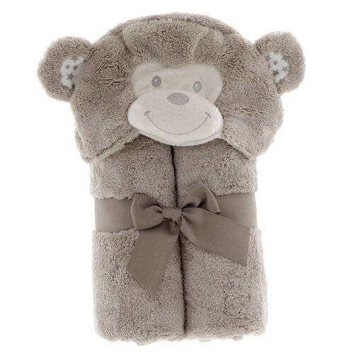 Badjas plush baby animal 100x75cm monkey