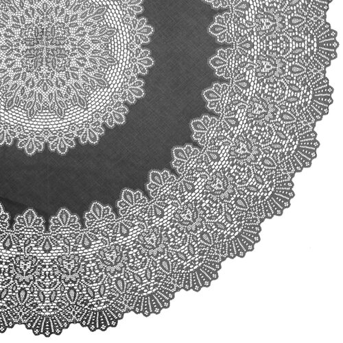Tafelkleed Amira Vinyl 152cm Ø dark grey Tafelkleed Amira Vinyl 152cm Ø dark grey