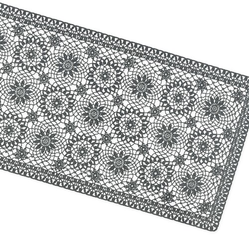 Tafelloper Amira vinyl 40x150cm dark grey Tafelloper Amira vinyl 40x150cm dark grey
