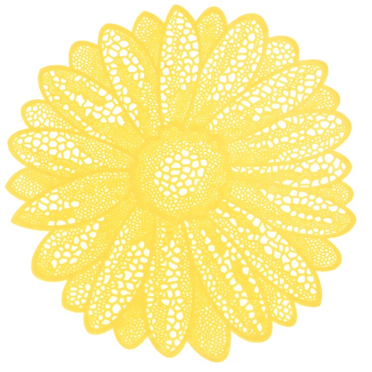 Placemat Flower 38cm Ø yellow