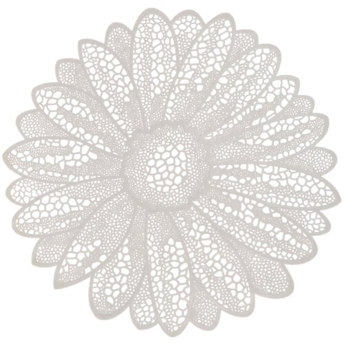 Placemat Flower 38cm Ø white