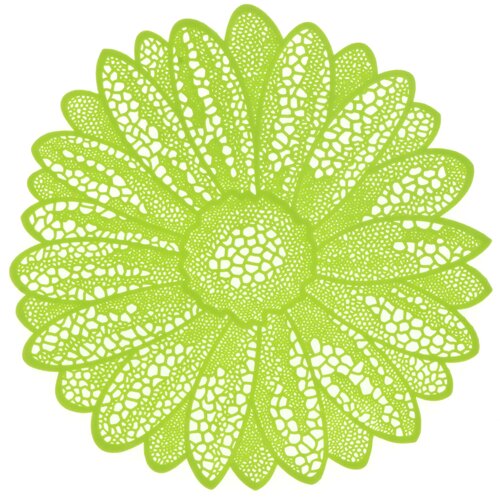 Placemat Flower 38cm Ø lime