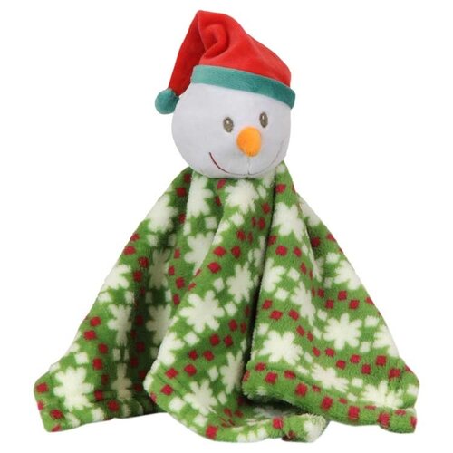 Knuffeldoekje plush Xmas friends 38x38cm snowman