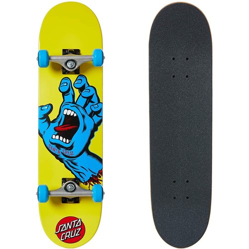 Santa Cruz Screaming Hand Mini 7.75" Complete Skateboard Yellow