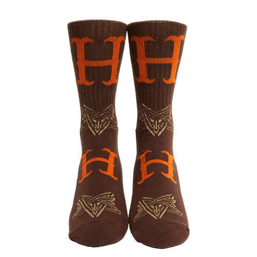 HUF X Thrasher Duality Sock Chocolate