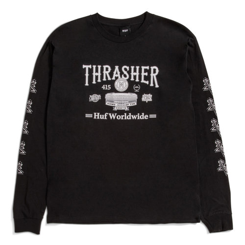 HUF X Thrasher Monteray L/S Tee Black HUF X Thrasher Monteray L/S Tee Black