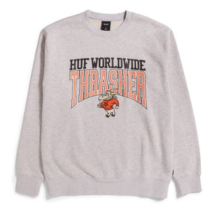 HUF X Thrasher Candlestick Crew Athletic Heather