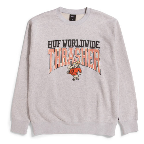 HUF X Thrasher Candlestick Crew Athletic Heather