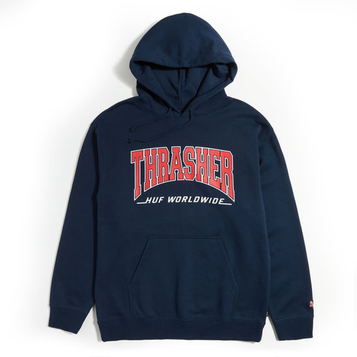 HUF X Thrasher Bayview P/O Hoodie Navy