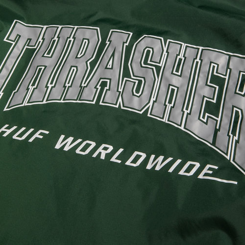 HUF X Thrasher Split Coaches Jacket Forest Green