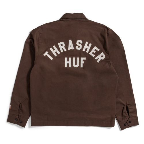 HUF X Thrasher Field Crew Jacket Chocolate