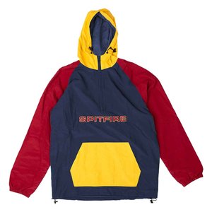 Spitfire Classic 87 Hooded 1/4 Zip Pullover Custom Jacket Navy/Gold/Red