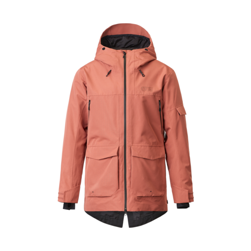 1080 Women's Ski & Snowboard Jacket - Pastel Peach, White & Blue