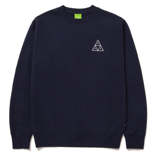 HUF Essentials Triple Triangle Crewneck Navy