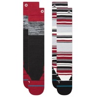 Blocked 2 Pack Snow Socks Red