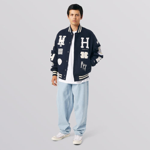 HUF 20 Year Classic H Varsity Jacket Navy