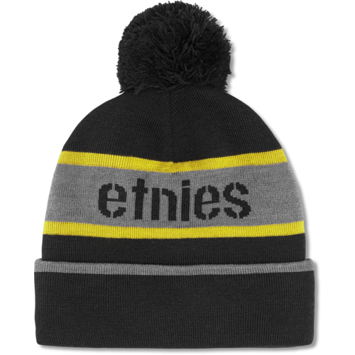 Etnies Stencil Pom Beanie Black Yellow