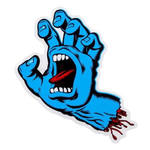 Santa Cruz Screaming Hand Sticker Blue 6" Santa Cruz Screaming Hand Sticker Blue 6"