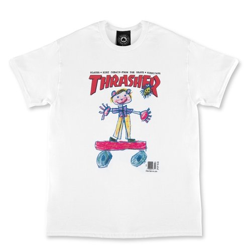 Thrasher Kid Cover S/S T-Shirt White Thrasher Kid Cover S/S T-Shirt White