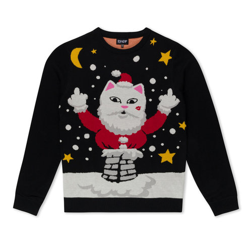 Rip N Dip Deck The Halls Knit Sweater Black