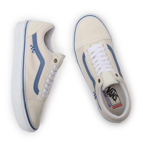 Vans Skate Old Skool Pro Shoes Raw Canvas Classic White