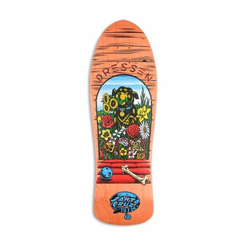 Santa Cruz Dressen Pup Reissue 9.5 Shaped Deck Orange