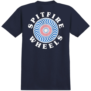 Spitfire OG Classic Fill S/S T-Shirt Navy w/ White Blue Red