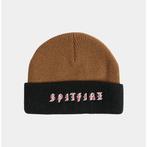 Spitfire Old E Cuff Beanie Brown/Black/Red