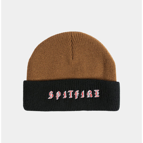 Spitfire Old E Cuff Beanie Brown/Black/Red