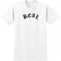 Script S/S T-Shirt White w/Black