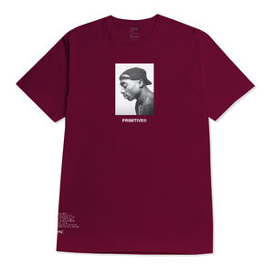 Primitive X Tupac No Changes Tee Burgundy