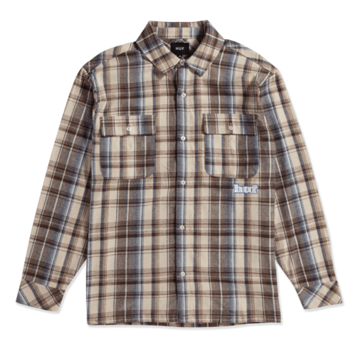 HUF Banks Flannel Shirt Cream