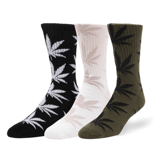 HUF Set 3 Pack Plant Sock Black/White/Olive