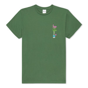 Rip N Dip Flower Vase S/S T-Shirt Olive