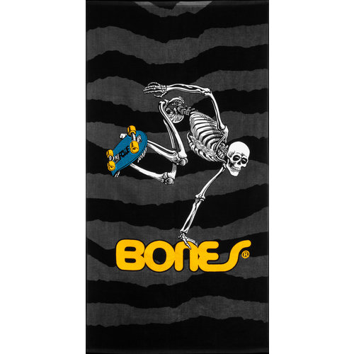 Powell Peralta Sk8Board Skeleton Beach Towel Black