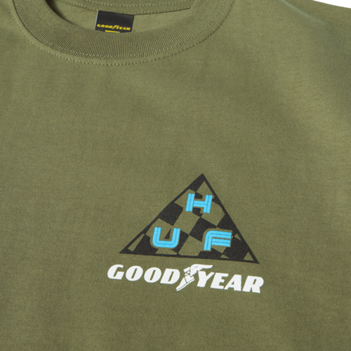 HUF X Goodyear Grand Prix S/S T-Shirt Olive