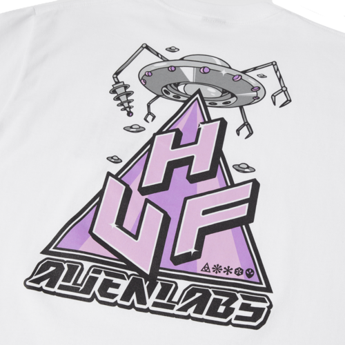 HUF X Alien Labs 420 Triple Triangle S/S T-Shirt White