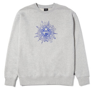 HUF Internationally Known Crewneck Heather Grey