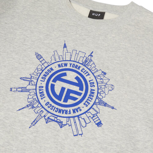 HUF Internationally Known Crewneck Heather Grey