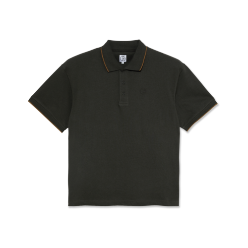 Polar Checkered Surf Polo Shirt Dirty Black Polar Checkered Surf Polo Shirt Dirty Black